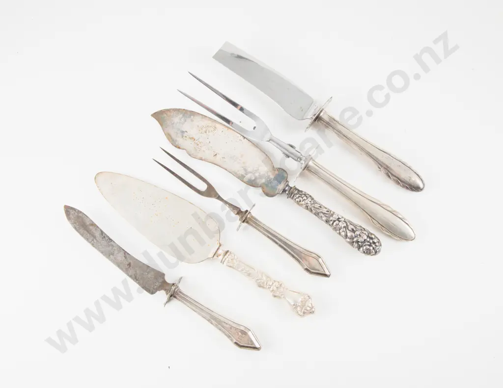 2 Pairs of American S/S Handled Carving Knifes & Forks Image 1++