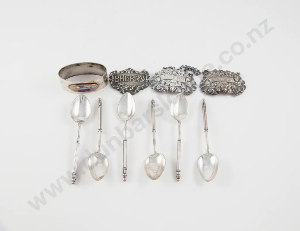 Pair C19th S/S Sherry & Madeira Decanter Labels Image 1++