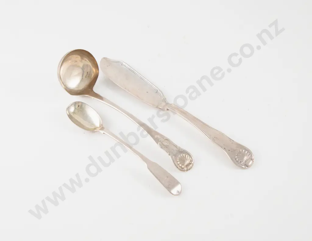 Wm IV Scottish S/S Sauce Ladle Image 1++