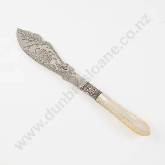 Edw VIII S/S MOP Handled Fish Knife