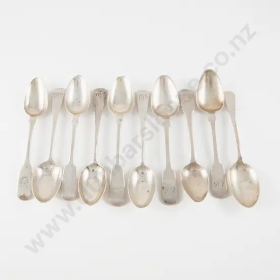 10 Various Fiddle & Old English Pattern Teaspoons