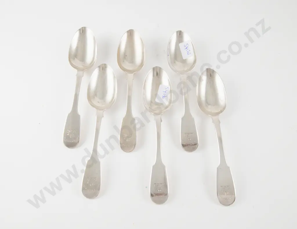 Set Of 6 Geo IV Scottish S/S Tablespoons Image 1++