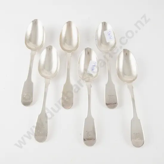 Set Of 6 Geo IV Scottish S/S Tablespoons