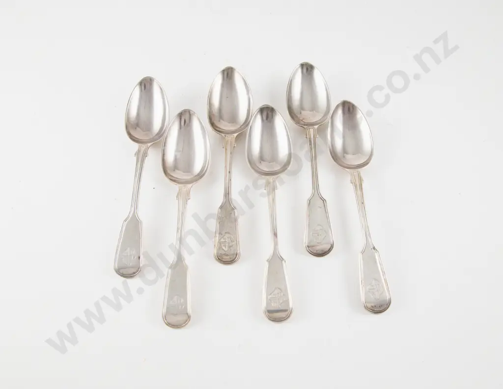Set Of 6 Geo IV S/S Dessert Spoons Image 1++
