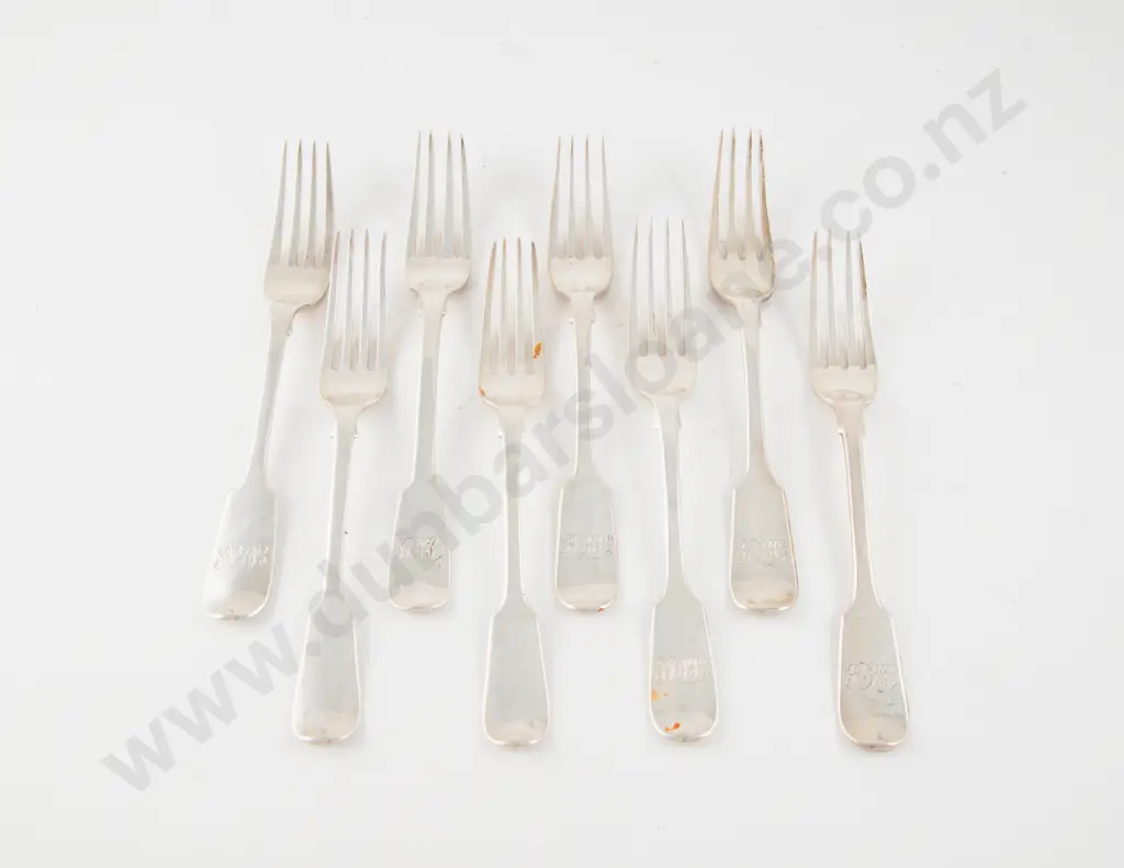 Composed Set Of 8 S/S Dessert Forks Image 1++