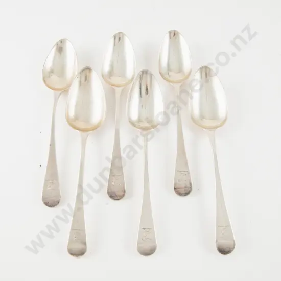 Set Of 6 Geo III S/S Dessert Spoons