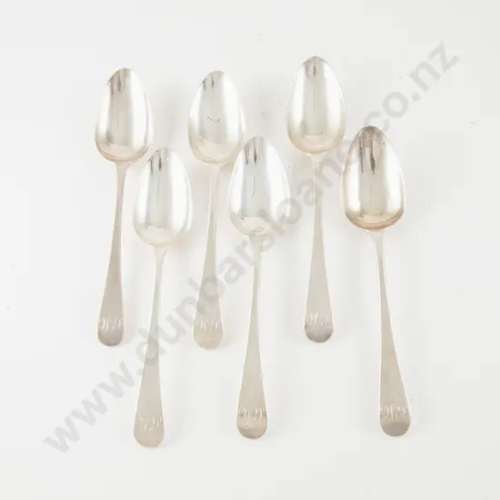 Set Of 6 Geo III S/S Dessert Spoons