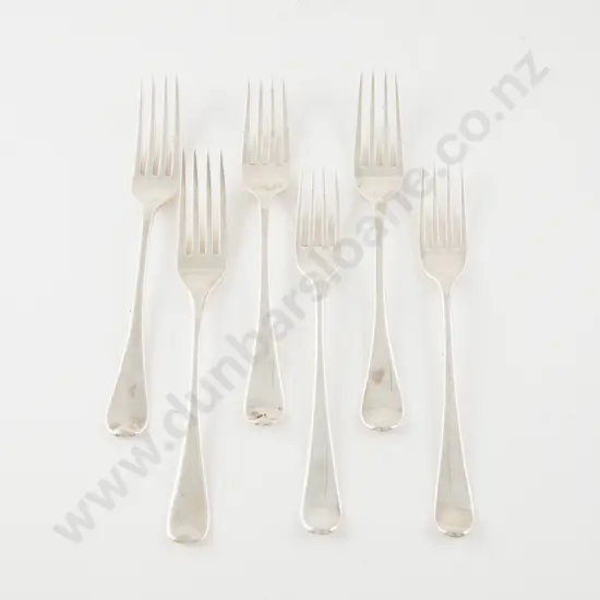 Composed Set Of 6 Georgian S/S Dessert Forks