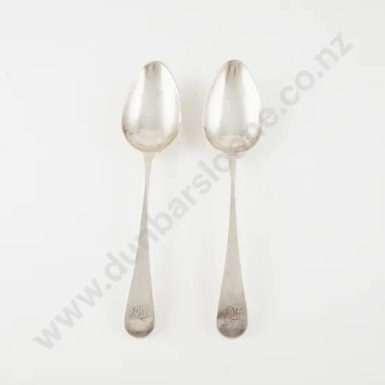 Pair Geo III S/S Tablespoons by Peter & William Bateman