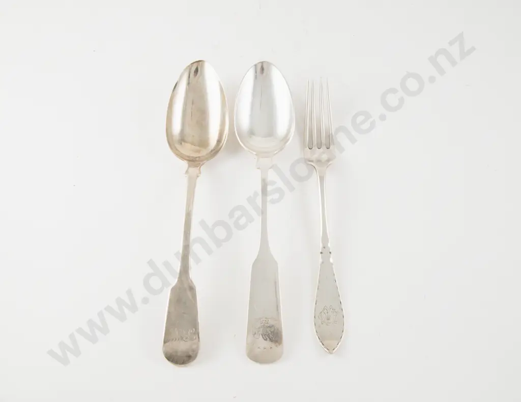 2 S/S Fiddle Pattern Tablespoons Image 1++