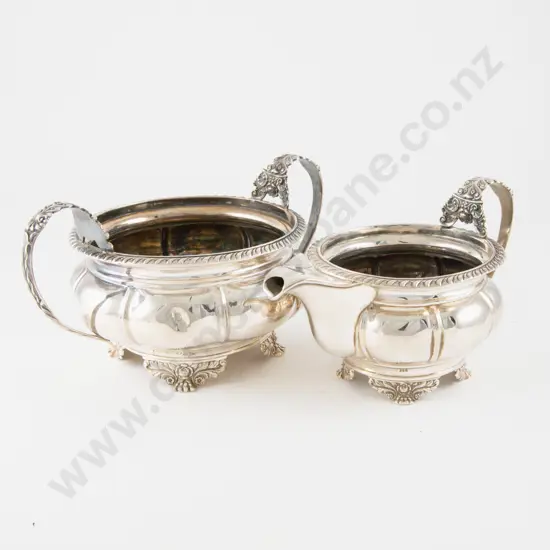 C19th S/S Sugar Bowl & Milk Jug