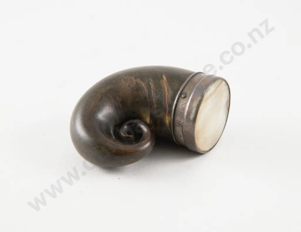 C19th Scottish Horn Snuff Mull Image 1++