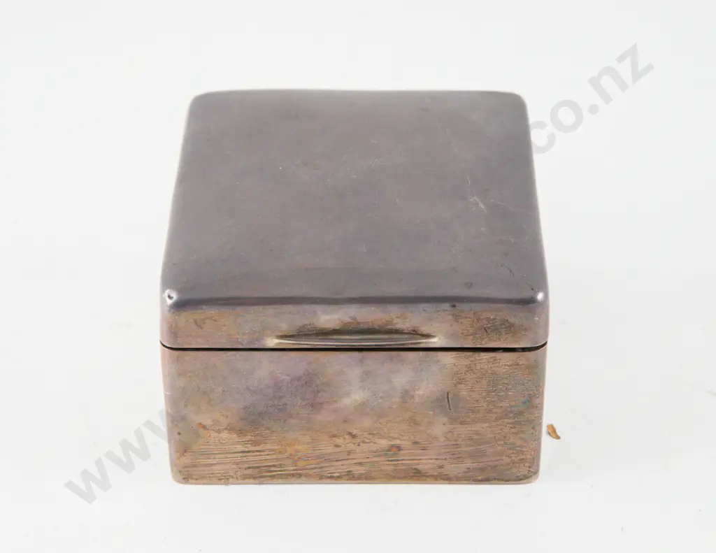 Edw VII S/S Cigarette Box by Walker & Hall Image 1++