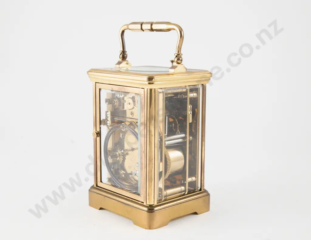 C1980 L'Epée Fondée en 1839 Sainte-Suzanne France Brass Cased Carriage Clock Image 1++