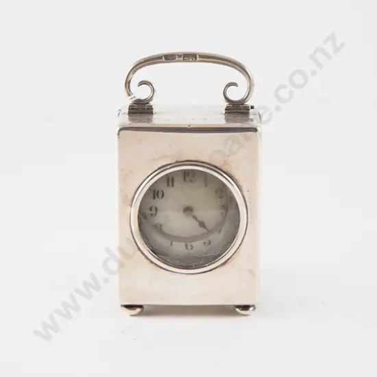 Edw VII S/S Bedside Timepiece by The Goldsmiths & Silversmiths Co Ltd