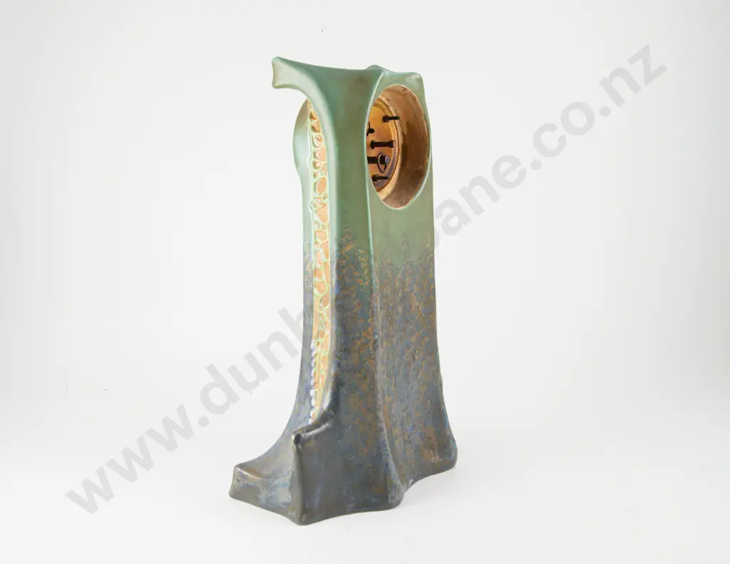 Art Nouveau Austria (Amphora) Pottery Cased Mantel Clock Image 1++