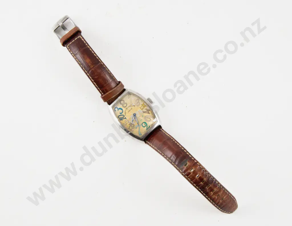 Vintage Franck Muller Geneve Crazy Hours Colour Dreams Jumping Hour Hand Wristwatch Image 1++