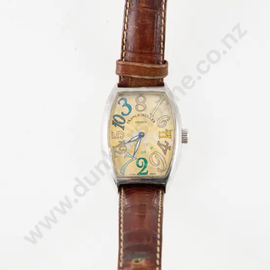 Vintage Franck Muller Geneve Crazy Hours Colour Dreams Jumping Hour Hand Wristwatch
