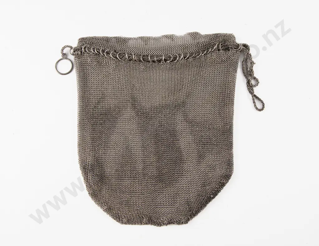 Early C20th Britannia Standard .950 Silver Mesh Purse Image 1++
