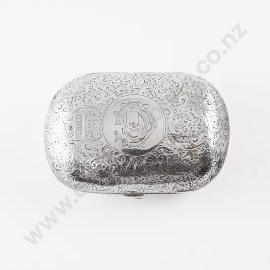 S/S Domed Oblong Box all engraved