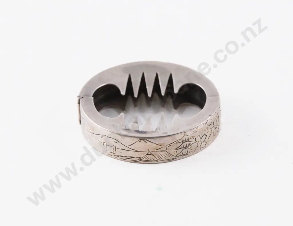 Sterling Silver Japanese Inspired Bright Cut Clasp Image 1++