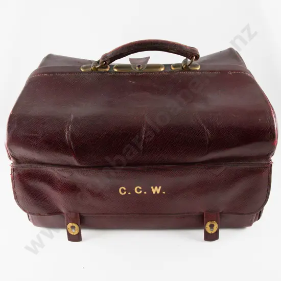 Victorian Moroccan Leather Gentleman's Travel Vanity Case