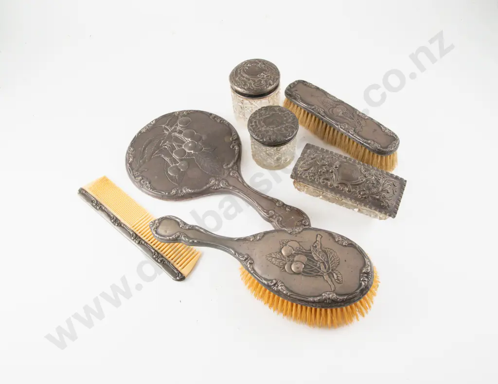 Seven S/S Mounted Dressing Table Accessories Image 1++