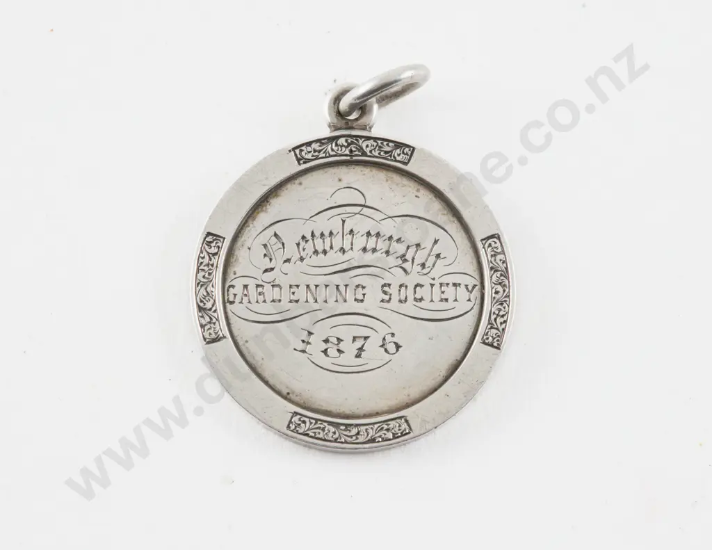 S/S Prize Medallion 'Newburgh Gardening Society 1876 Section II' Image 1++