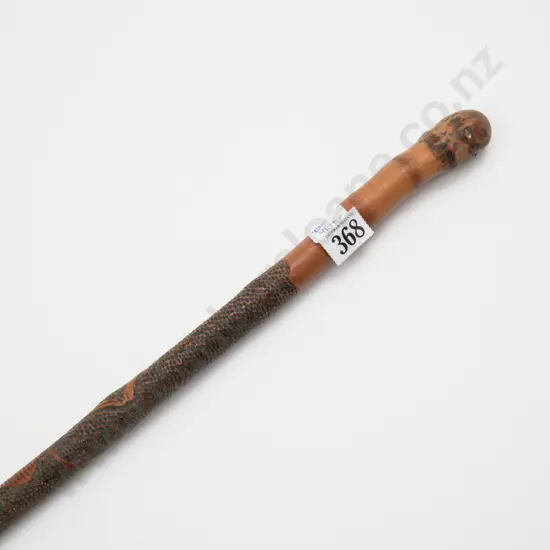 WWII NZ Japanese Prisoner of War Carved Walking Stick