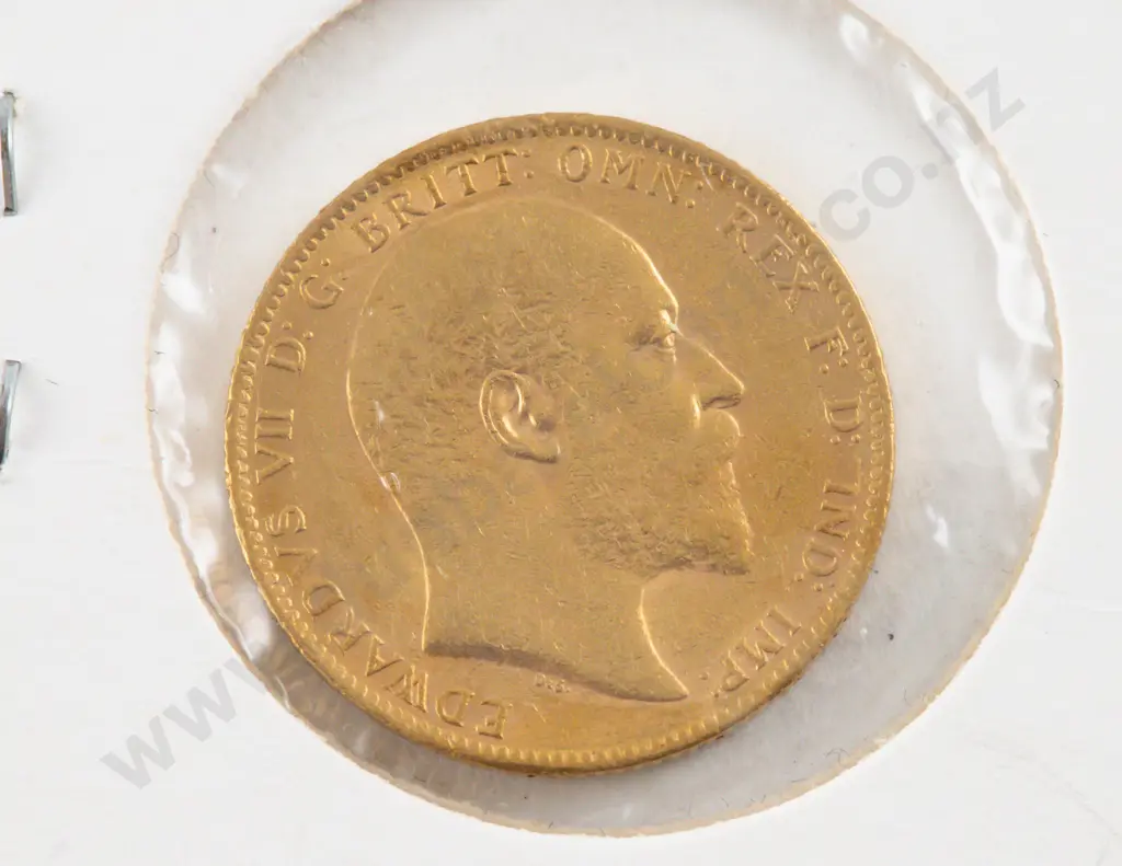 1903 Edw VII Gold Sovereign no mint mark Image 1++