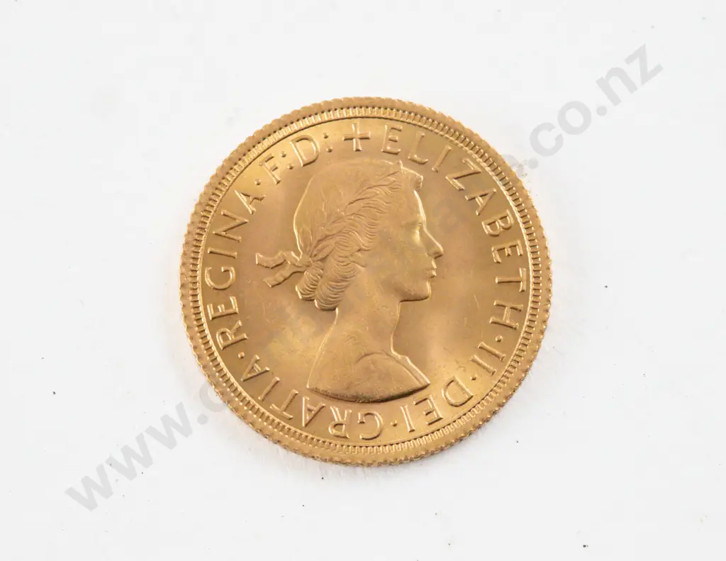 1966 QEII Gold Sovereign no mint mark Image 1++