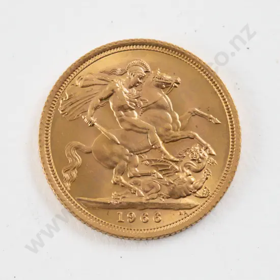 1966 QEII Gold Sovereign no mint mark