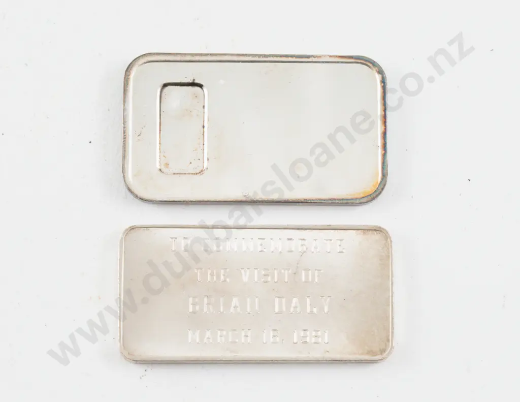 US Two One Ounce .999 Fine Silver Ingots Image 1++