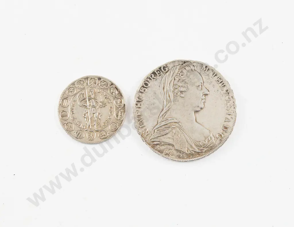 Restrikes 1780 Austria Maria Theresa Silver Thaler & 1642 Austria Silver 2 Ducat Image 1++