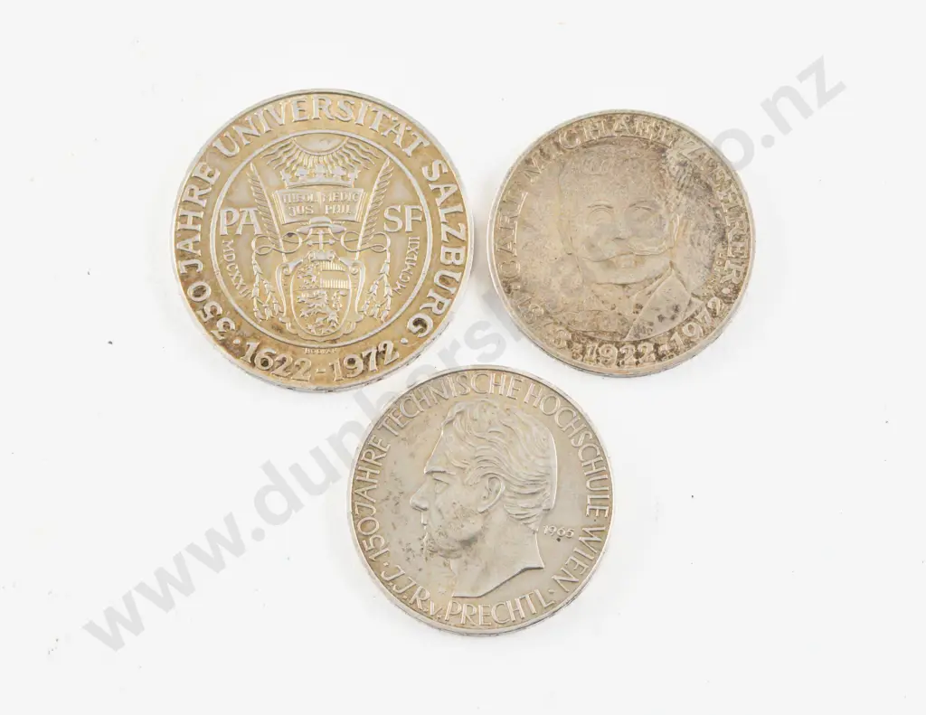 Austria 1972 50 Schilling Seal of Salzburg University Silver Coin Image 1++