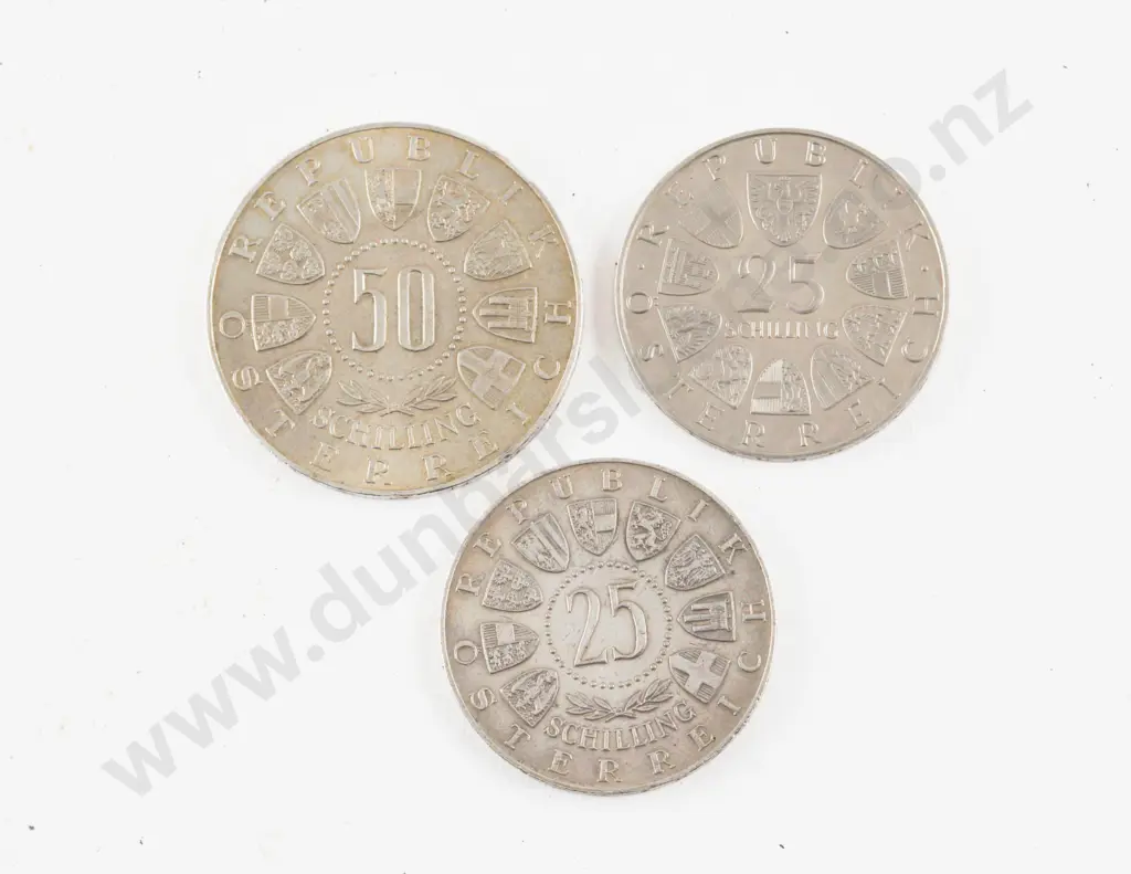 1963 Austria 50 Schilling Union With Tyrol Silver Coin Image 1++