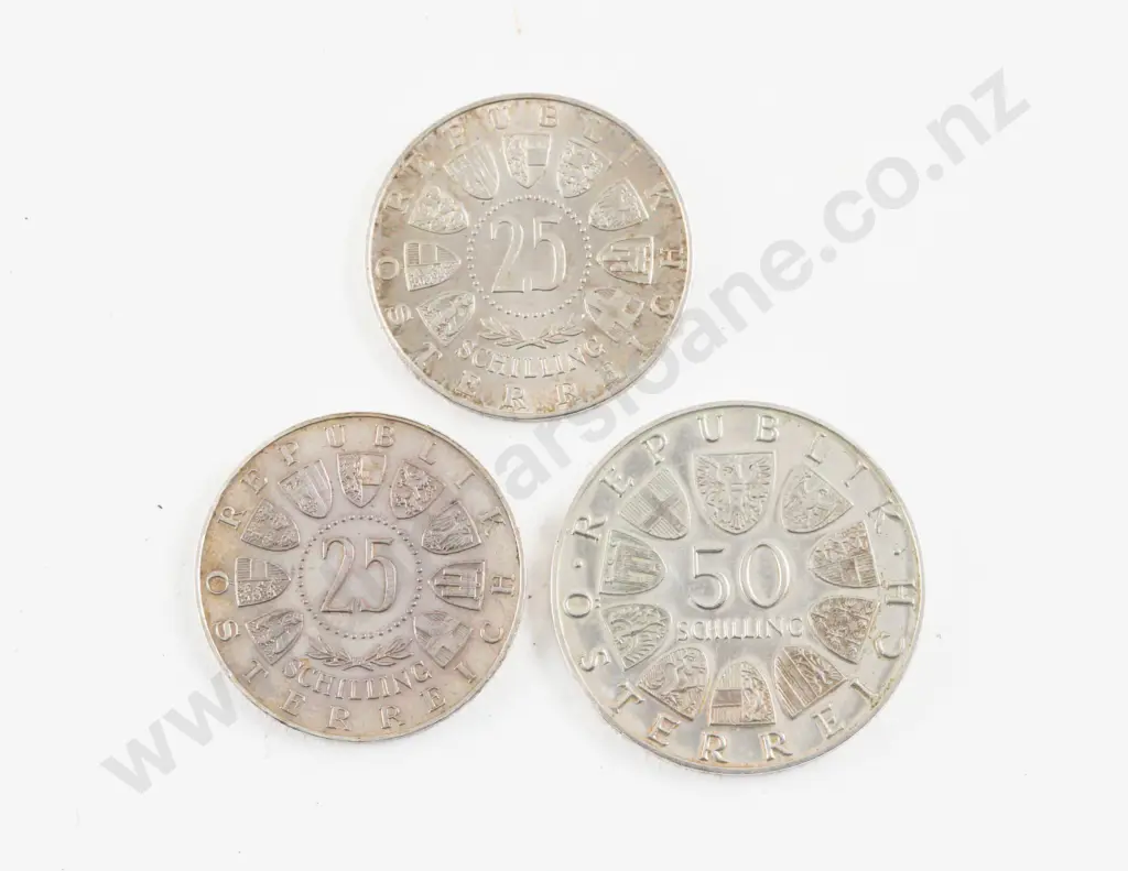 Austria 1971 50 Schilling With Politician Julius Raab Silver Coin Image 1++