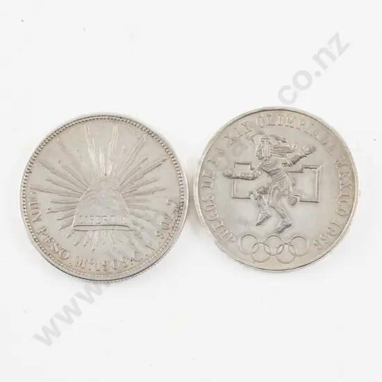 Mexico 1909 Mo GV Silver Peso