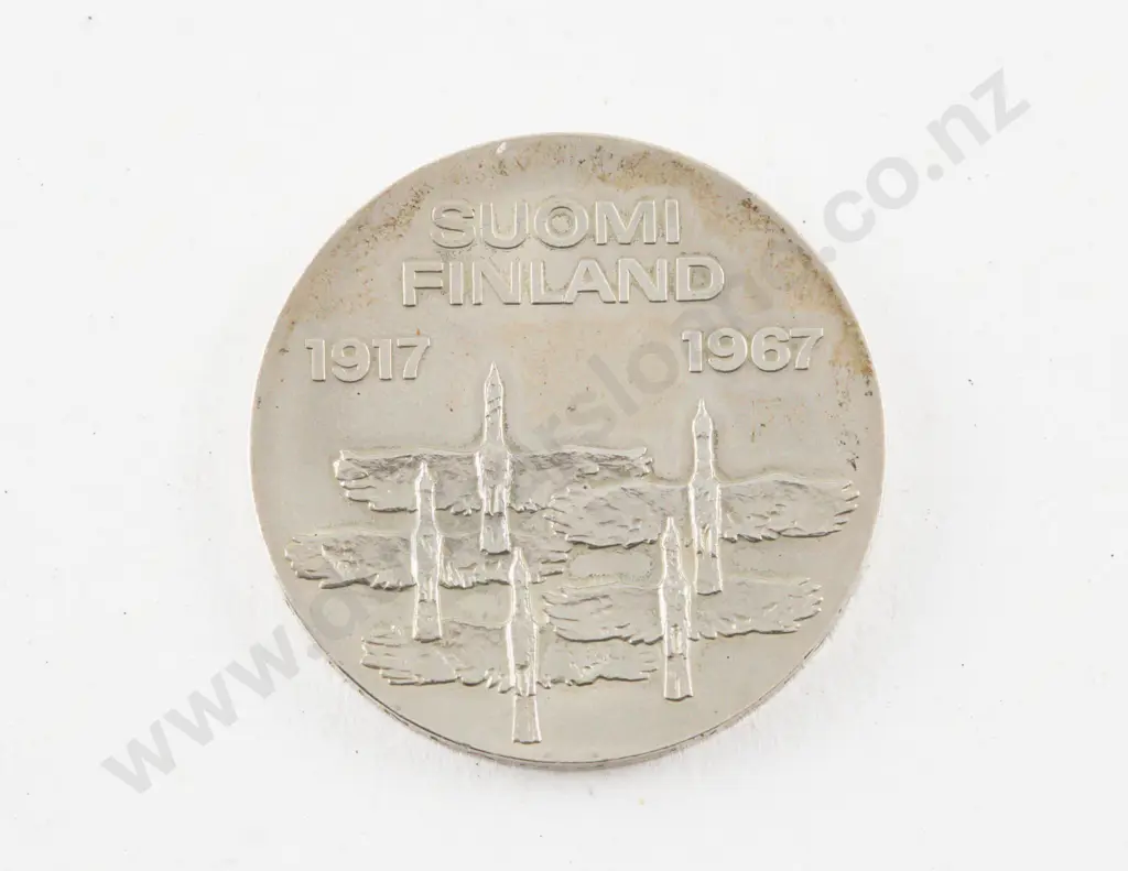 1967 Finland 10 Markkaa Silver Coin Image 1++