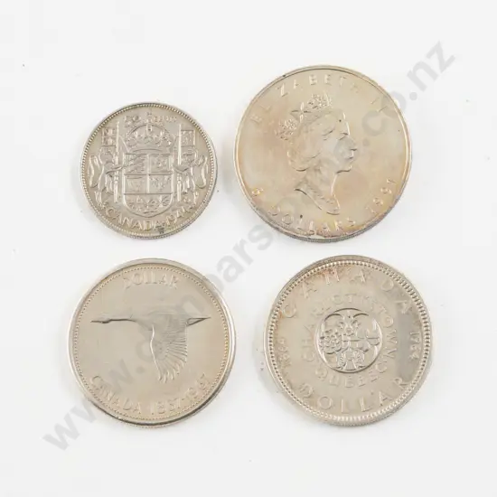 Canada 1991 Silver $5 - 1967 1964 Dollars and 1944 50 Cents