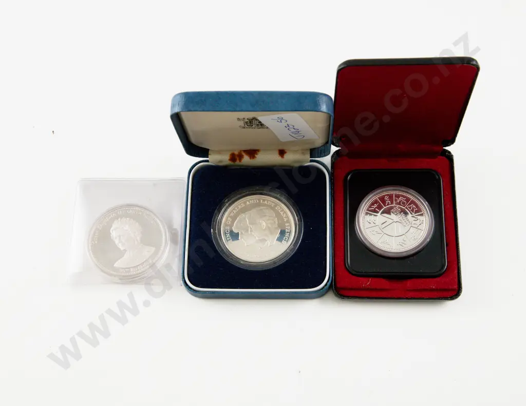 Royal Mint 1981 Silver Proof Coin Royal Marriage with Queen Mother 95th Birthday Proof Coin and Canada 1978 $1 Image 1++