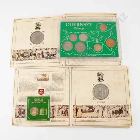1987 Guernsey £2 William the Conqueror Comm Proof Coin x2 - 7 Coin Pack - 1983 £1