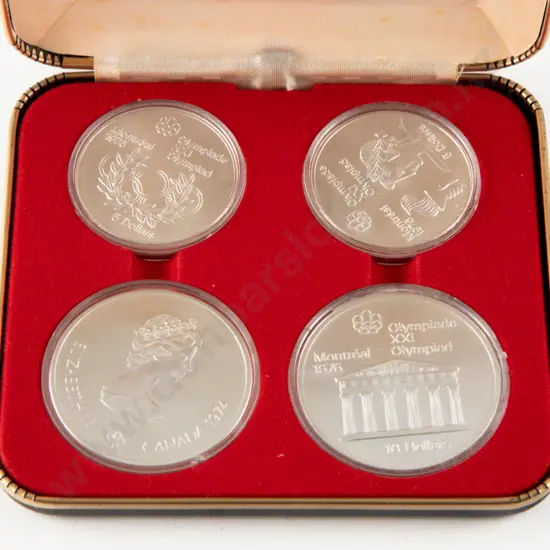 1972/74 Canada Four Silver Olympic Unc Coins