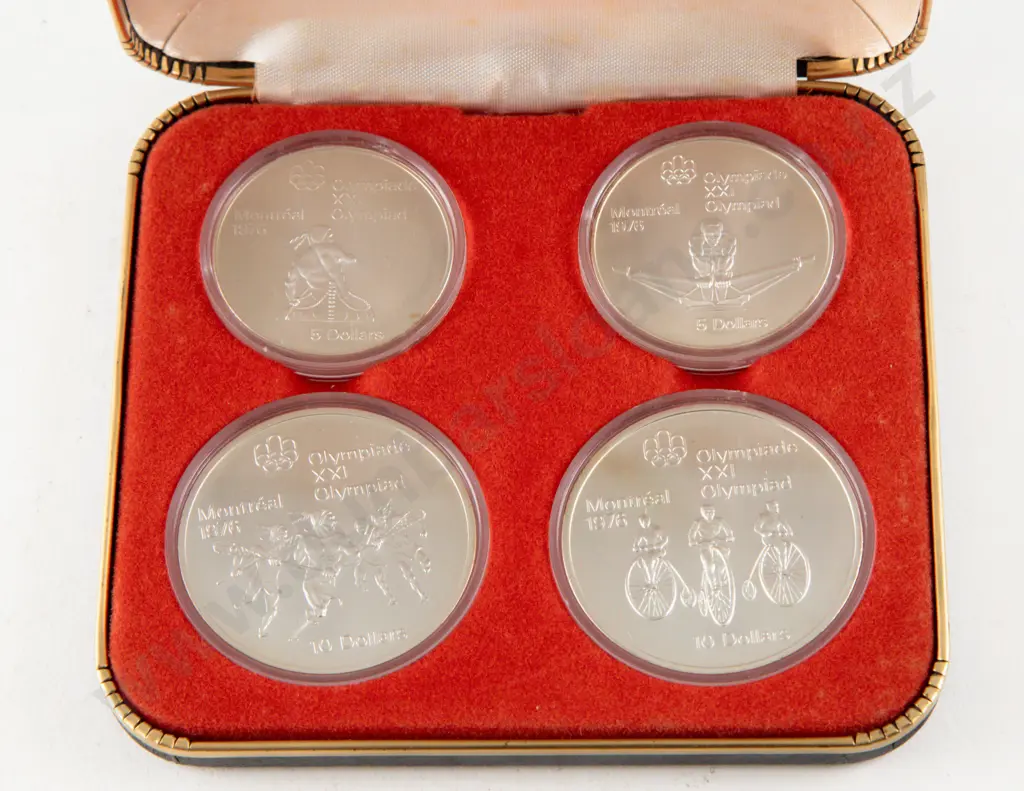 1972/74 Canada Four Silver Olympic Unc Coins Image 1++