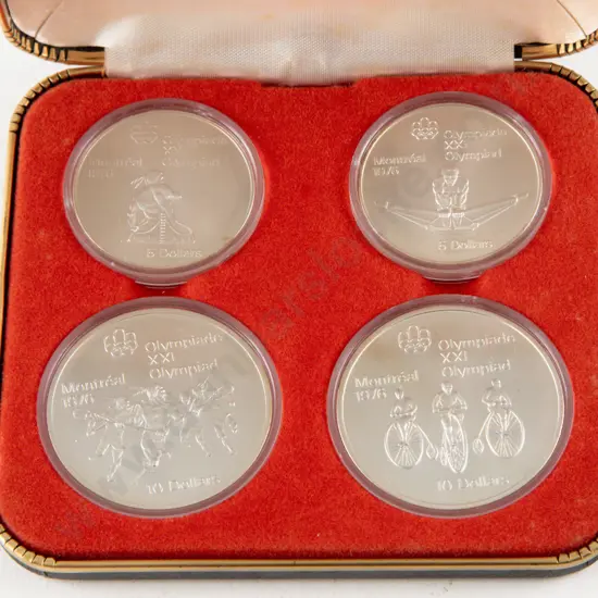 1972/74 Canada Four Silver Olympic Unc Coins
