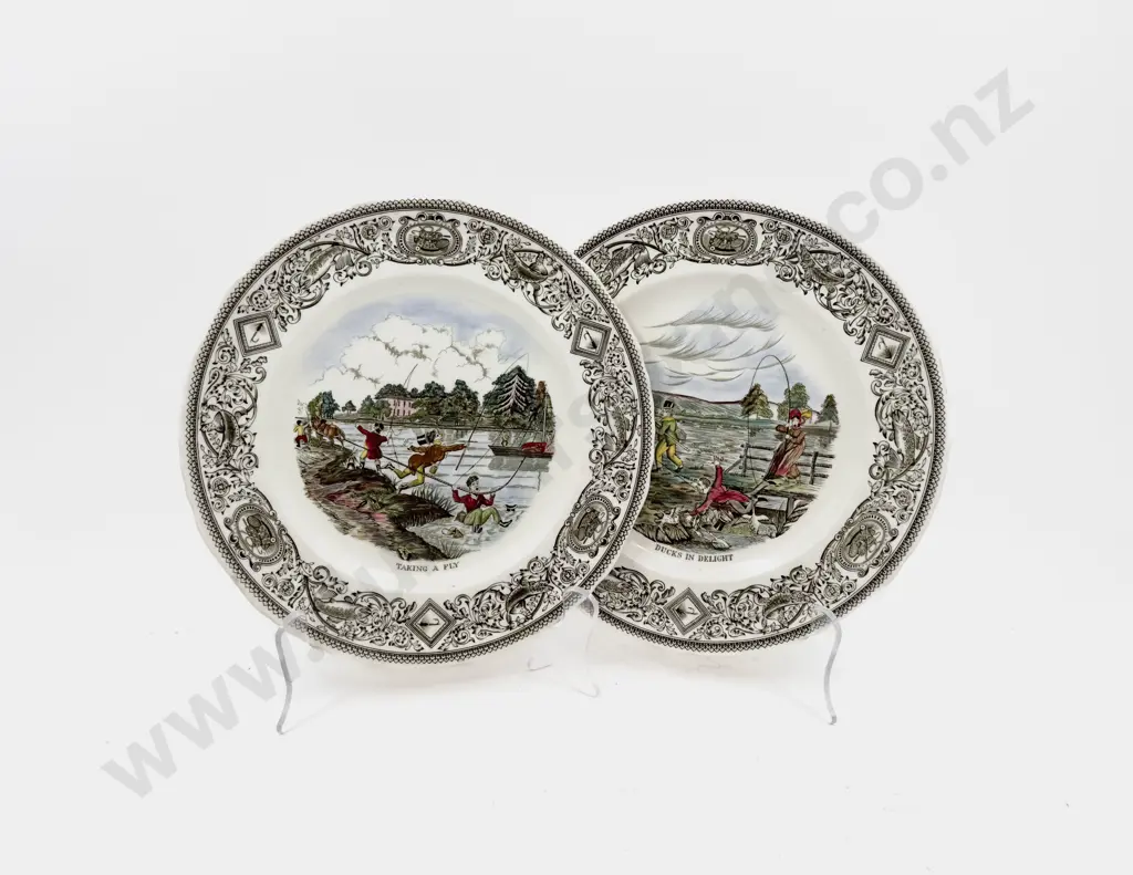 Two Mason's Angling Series Plates Image 1++