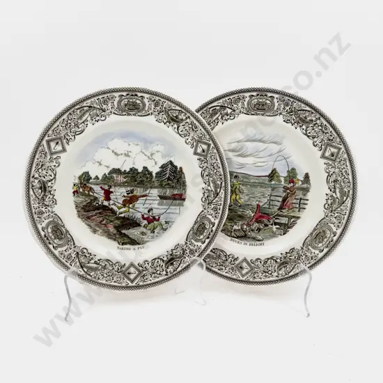Two Mason's Angling Series Plates