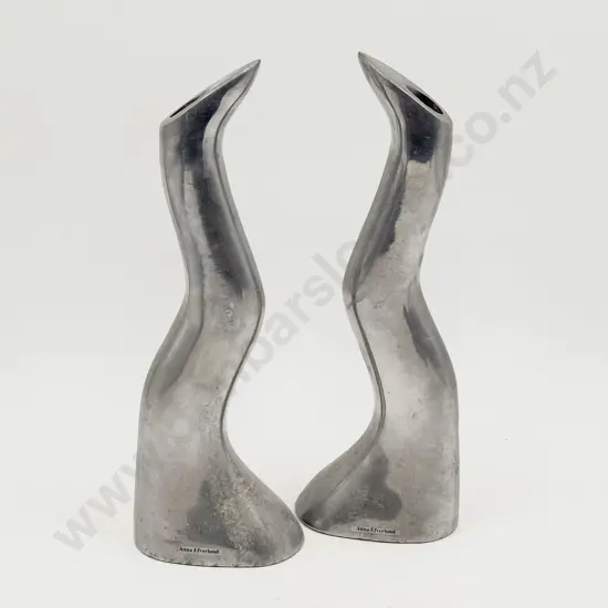 Pair of Anna Efverlund Designer Candlesticks