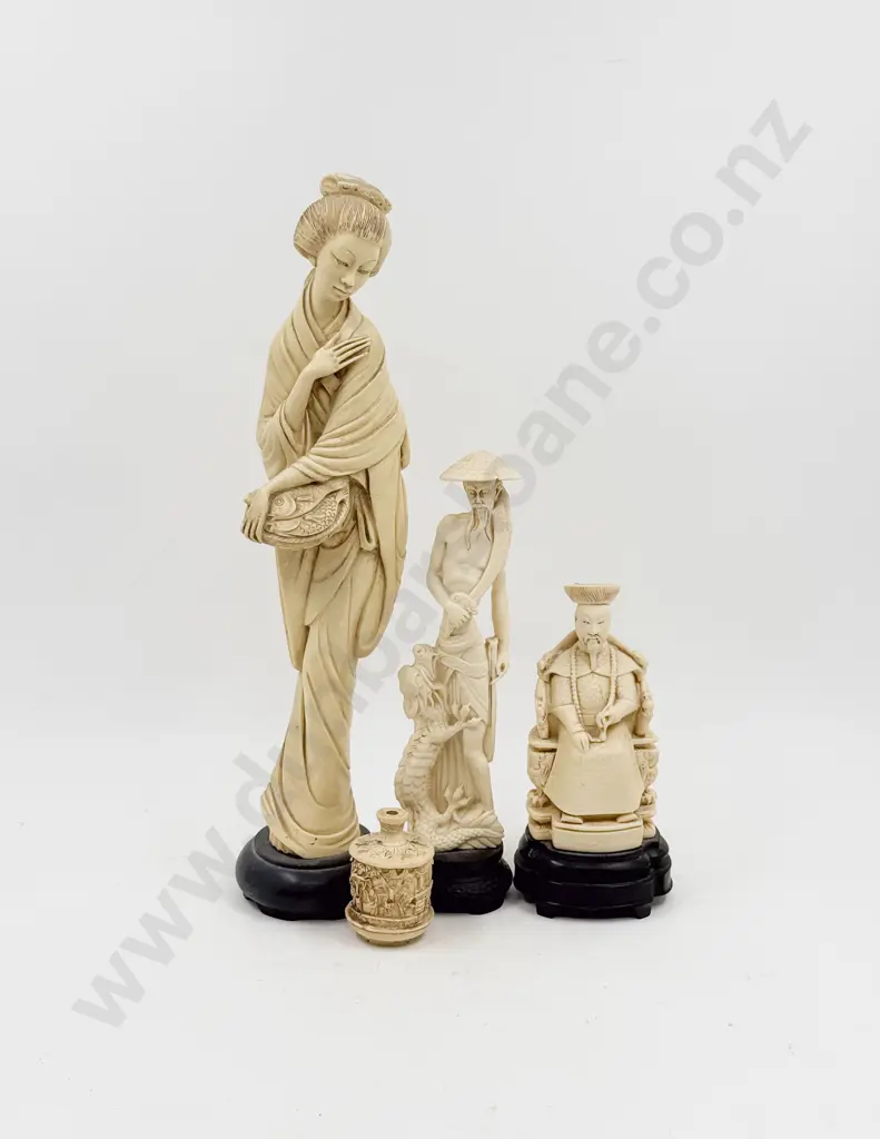 Three Assorted Resin Figures & Other Image 1++