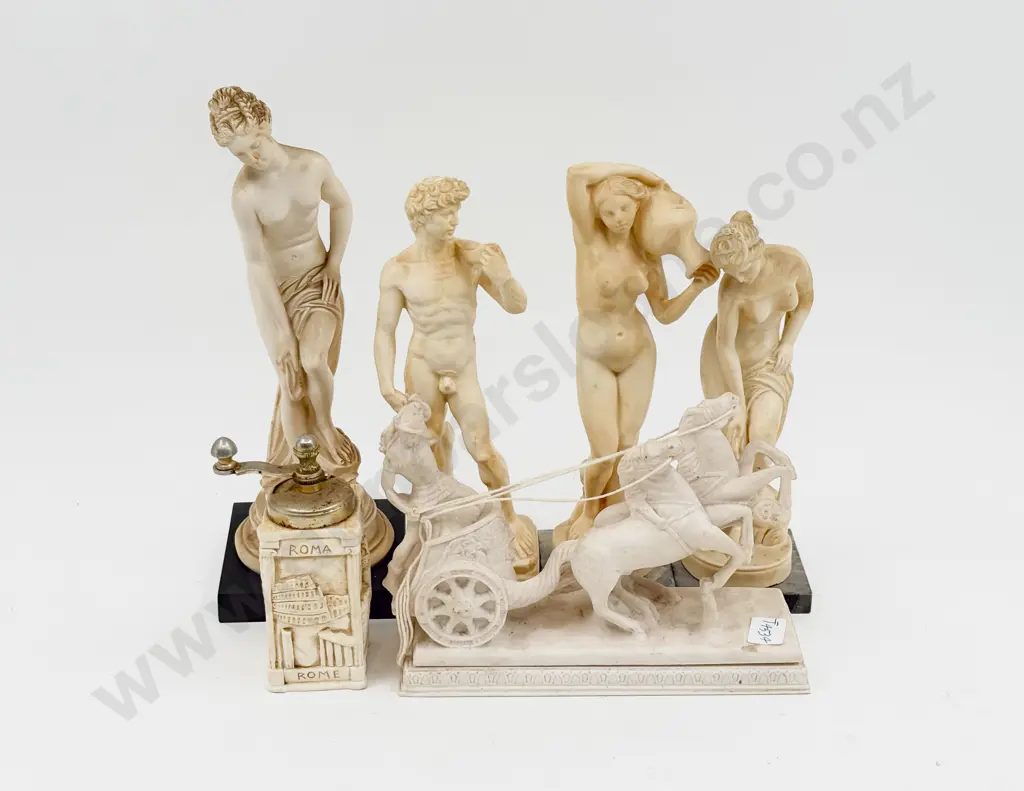 Five Assorted Grecian Style Figures & Other Image 1++